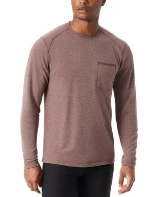 G.H. Bass & Co. Bass Outdoor Shirt Mens Rum Raisin Raglan Sleeve Crew Neck Pullover UPS1330