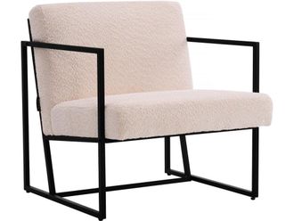 Habitat & Jardin Sill&oacute;n contemporaneo blanco 645 x 81 x 77 cm