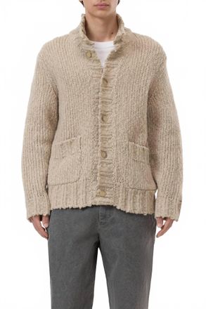 Closed Turtleneck Cardigan In Silt Grey