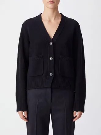 Lisa Yang 100% Cashmere V-Neck Cardigan with Ribbed Trims