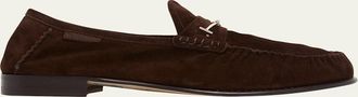 Tom Ford Mens Ripley Suede Moccasin T-Bit Loafers