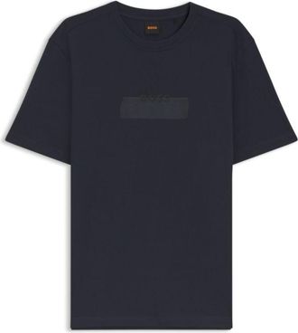 BOSS Cotton-jersey T-shirt with logo artwork