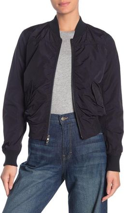 Vince Shrunken Crop Bomber Jacket in Coastal at Nordstrom Rack, Size X-Small