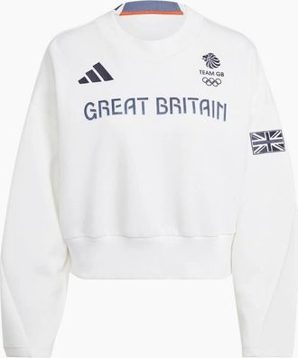 adidas Womens Womens Gb Sweat W Sweatshirt - White - Size: 16