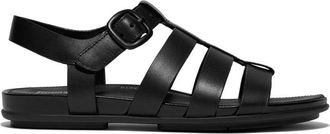FitFlop Fitflop Gracie Rubber-buckle Womens Fisherman Sandals All Black Leather - Size UK 6