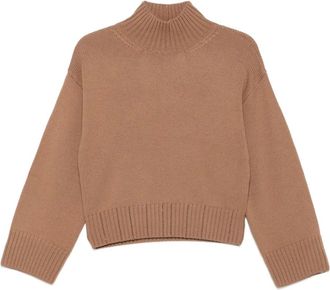 Fabiana Filippi Maglione in lana a collo alto - Marrone