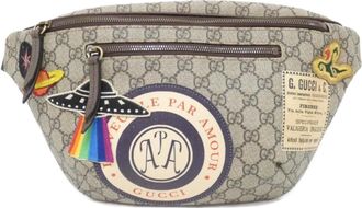 Gucci Beige Brown Gg Supreme Fanny Pack (Pre-Owned)