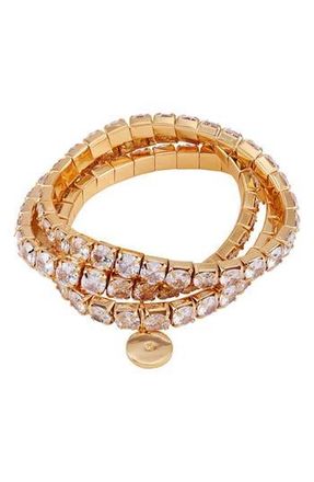 Vince Camuto Set of 3 Crystal Stretch Bracelet in Gold Tone at Nordstrom Rack