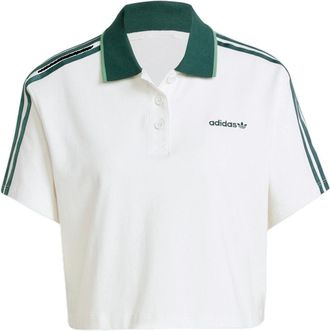 adidas (WMNS) adidas Loose Crop Polo Shirt Asia Sizing White IX3555