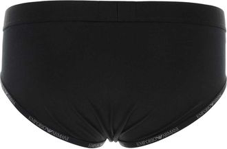 Emporio Armani Mens Brief Black Cotton Elastane Bodysuits