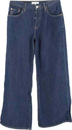 Re/Done jeans met wijde pijpen in blauw katoenen denim