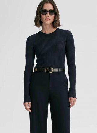 A.L.C. Kyle Long Sleeve Top In Midnight