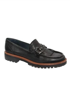 Eric Michael Womens Whisper Fringe Loafer In Black