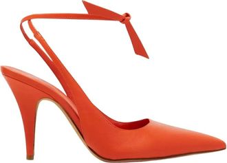 Alexandre Birman Slim Clarita Stiletto Sandalen - Dames - Pumps - Oranje - 38 1/2 EU - Leer - Schoenen