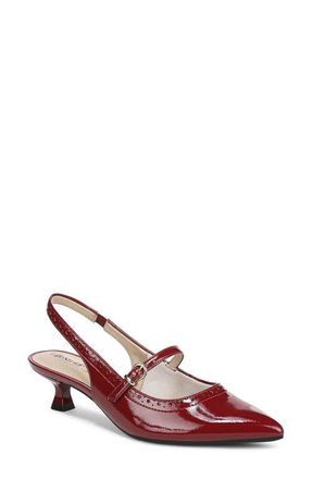 Life Stride Marilyn Slingback Pointed Toe Kitten Heel Pump in Dark Cherry at Nordstrom, Size 7.5