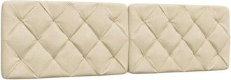 vidaXL Cabecero De Cama Acolchado Tela Crema 180 Cm Vidaxl