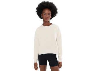 Brooks Movement Cropped Sweatshirt Womens Clothing Ivory : 2XL (US Womens 20-22), Cotton/Polyester