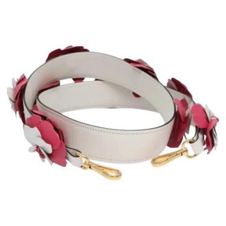 Prada Pre-owned Vintage Schouderband - Dames - Vintage Accessoires - Wit - ONE Size - Leer - Vintage