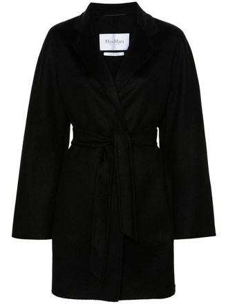 Max Mara belted cashmere midi coat - Black
