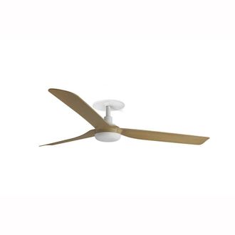 Netlighting Punt Recessed 130cm Ceiling Fan Matt White Maple Blades