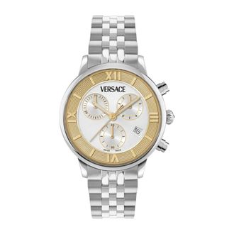 Versace Classic Chronograph Vekfa0225 - Dames - Accessoires - Grijs - Maat: ONE Size