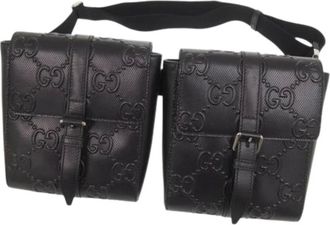 Gucci Pre-owned Belt Bags, female, Black, Size: ONE SIZE Pre-owned Leather Belt Bag