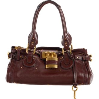 Chlo&eacute; Small Paddington Leather Satchel in Crafty Brown at Nordstrom