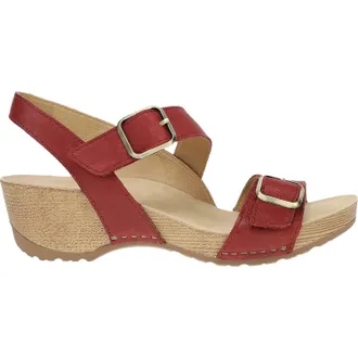 Dansko Womens Trinity Wedge Sandal In Cayenne