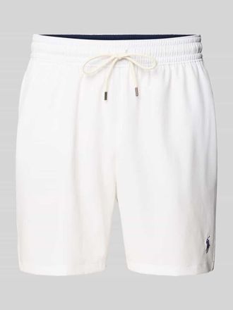 Ralph Lauren Badeshorts mit Logo-Stitching Modell TRAVELER in Weiss, Gr&ouml;&szlig;e XXL