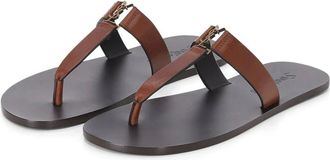Saint Laurent Flip Flops, female, Brown, Size: 10 US Cassandre Sandals