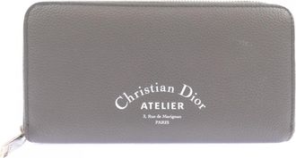 Dior Gray Long Wallet (Bi-Fold) (Pre-Owned)