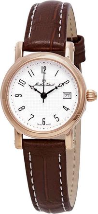 Mathey-Tissot City White Dial Brown Leather Ladies Watch D31186PG