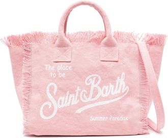 MC2 Saint Barth Colette canvas beach bag - women - Cotton - OS - Pink