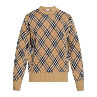 Burberry Heren, Truien, Beige, Maat: XL Wol