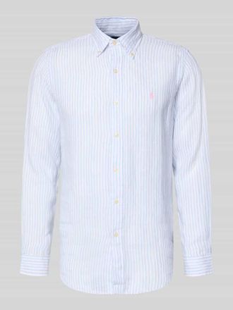 Polo Ralph Lauren Regular Fit Freizeithemd aus reinem Leinen in Bleu, Gr&ouml;&szlig;e XXL