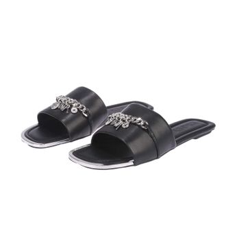 DKNY Dames/Dames Holden Charm Flat Sliders (Zwart)