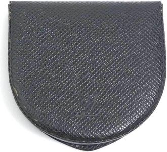 Louis Vuitton Black Taiga Leather Coin Purse/Coin Case (Pre-Owned)