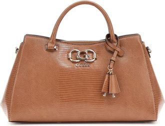 Guess Anadela 3 Compartiment Satchel Tas Cognac - Dames - Handtassen - Bruin - ONE Size - Tassen