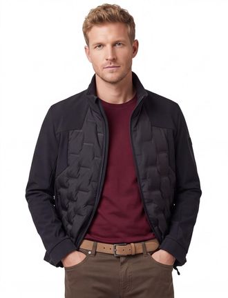 HUGO BOSS winterjas Boss Green zwart effen met capuchon