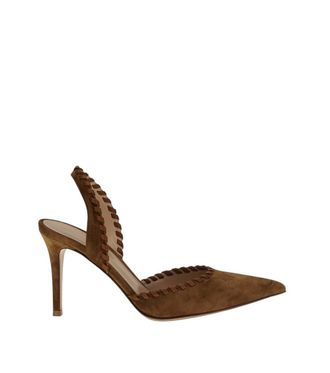 Gianvito Rossi Brown Slingback Pumps