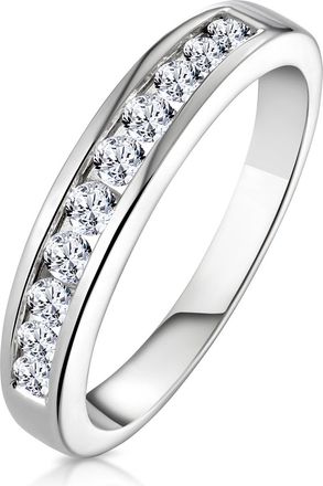 The Diamond Store Rae Platinum Lab Diamond Half Band Eternity Ring 0.50CT G/VS