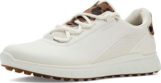 Ecco S Casual Lace Waterproof Golf Shoe Womens Golf Shoes White/Lion : EU 41 (US Womens 10-10.5) B - Medium, Leather