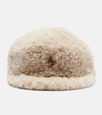 Moncler Logo shearling hat
