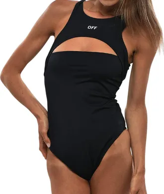 Off-white Black Logo Swimsuit