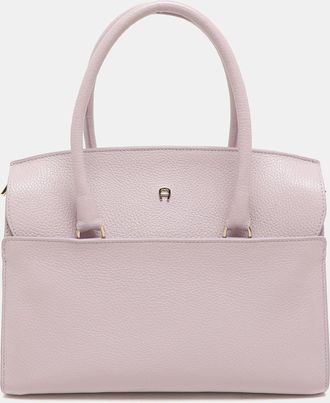Aigner Light Pink Leather Satchel