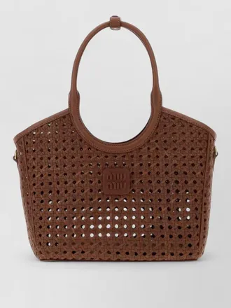Miu Miu leather tote bag