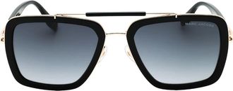 Marc Jacobs Mens Marc Jacobs Grey Gradient Lensed Black Sunglasses - Size: ONE size