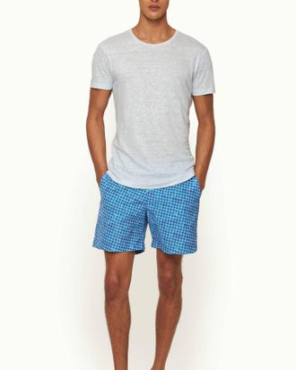 Orlebar Brown Ob-T Linen T-Shirt In Soft Blue