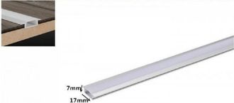 Trade Shop Trade Shop Traesio - Trade Shop - Profilo In Alluminio Da 2mt Slim Con Copertura Opaca Per Strip Led Strisce Al-02