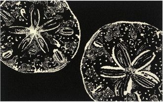 The Rug Market Sand Dollar Outline Indoor/Outdoor Doormat
